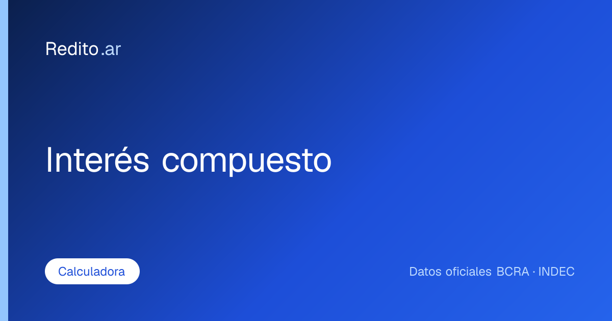 Calculadora de interés compuesto con aportes mensuales